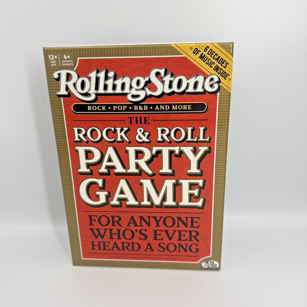 Rolling Stone Rock & Roll Party Game Big Potato Music Trivia 2019 Open Box